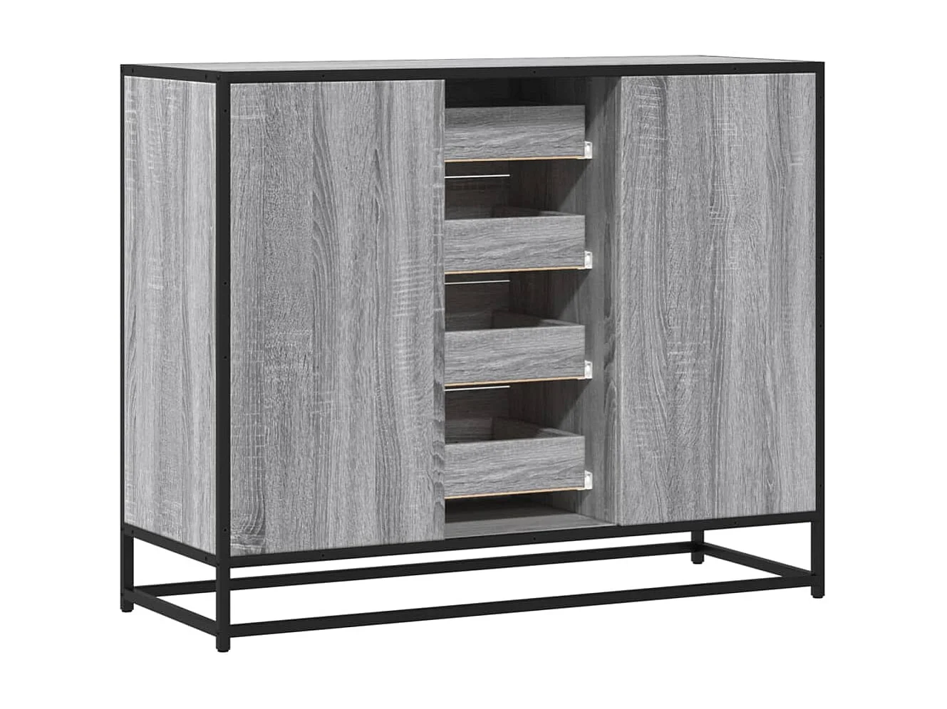 Buffet sonoma gris 92x35x76 cm bois d'ingénierie