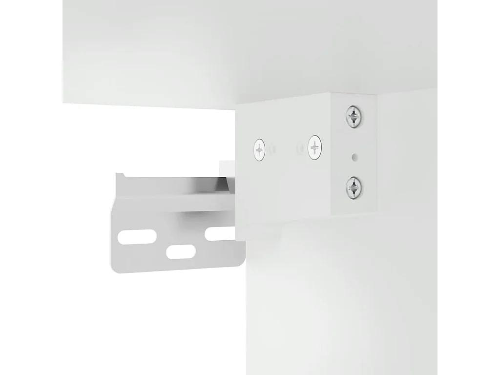 Aparador alto blanco 69,5x34x180 cm Madera contrachapada