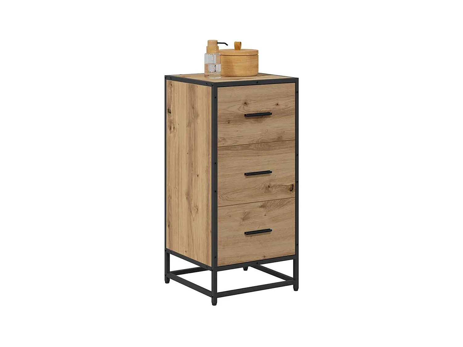 Handgemaakt eikenhouten dressoir 35,5 x 35 x 76 cm Technisch hout