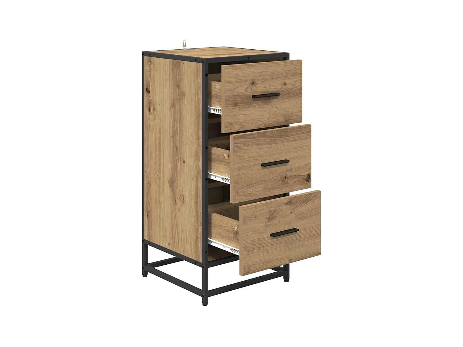 Handgemaakt eikenhouten dressoir 35,5 x 35 x 76 cm Technisch hout