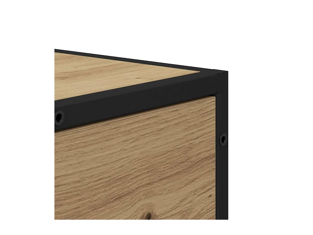 Handgemaakt eikenhouten dressoir 35,5 x 35 x 76 cm Technisch hout