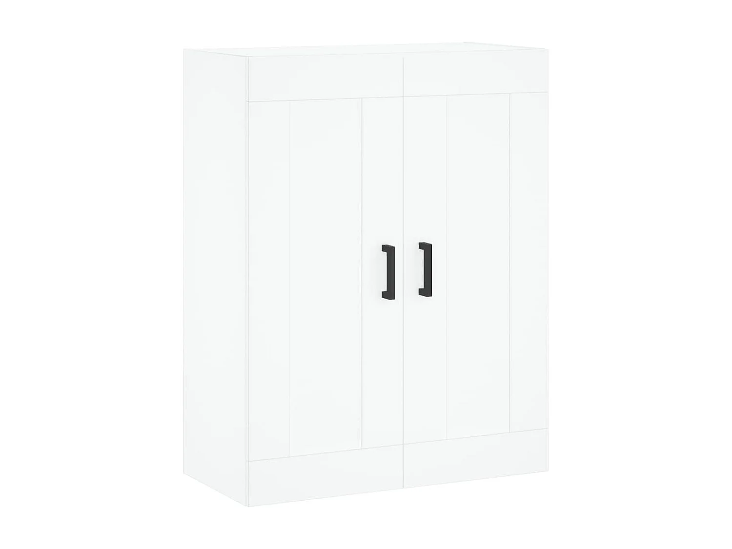 Buffet haut Blanc 69,5x34x180 cm Bois d'ingénierie