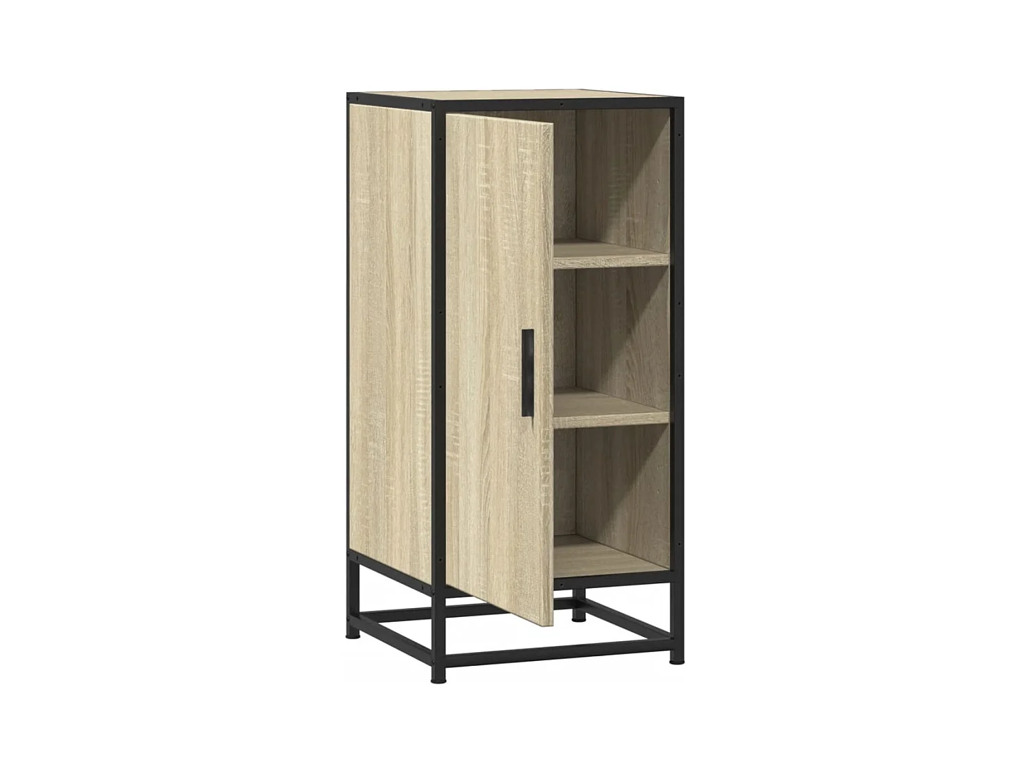 Sideboard aus Sonoma-Eiche, 35,5 x 35 x 76 cm, Holzwerkstoff und Metall