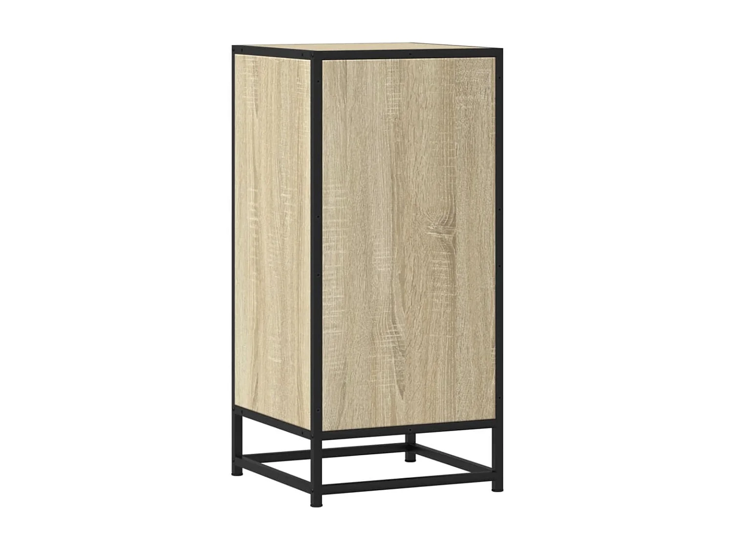 Buffet chêne sonoma 35,5x35x76 cm bois d'ingénierie et métal