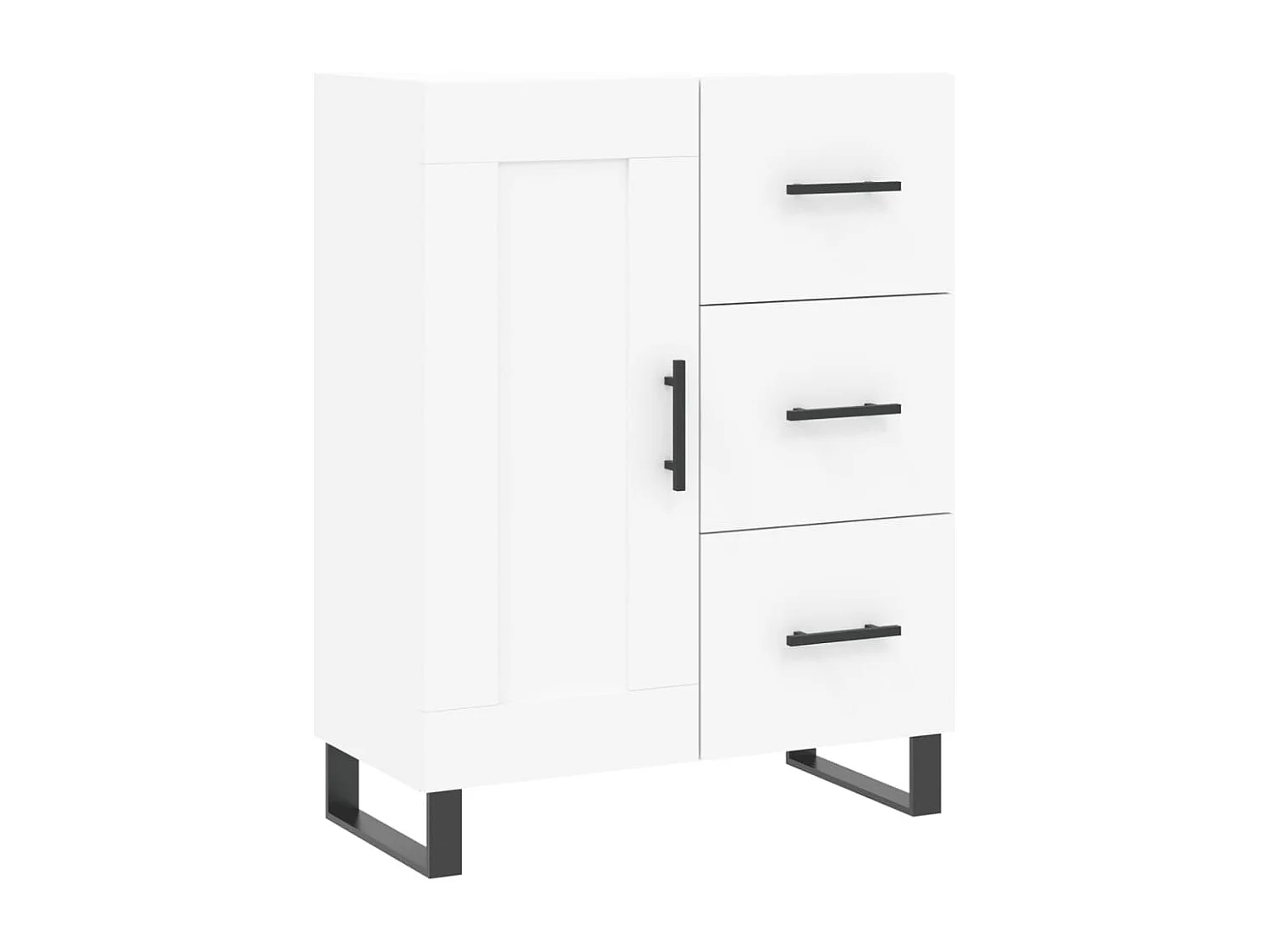 Wit hoog dressoir 69,5x34x180 cm Technisch hout