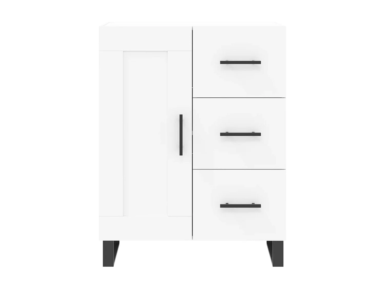 Wit hoog dressoir 69,5x34x180 cm Technisch hout