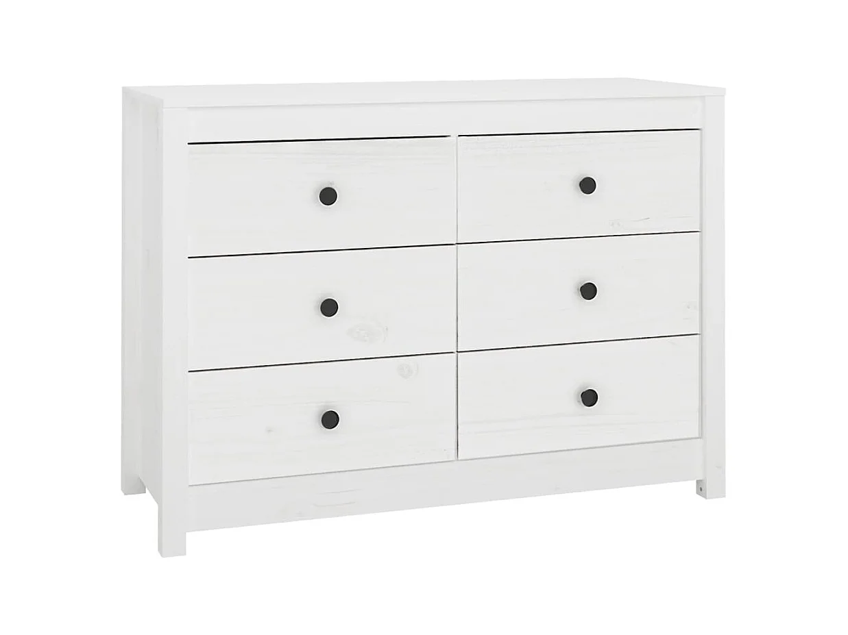 Armoire latérale Blanc 100x40x72 cm Bois de pin massif