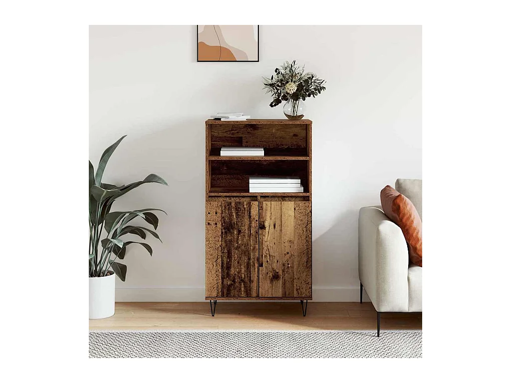 Haut Armoire Marron 60 x 36 x 110 cm Bois d'ingénierie