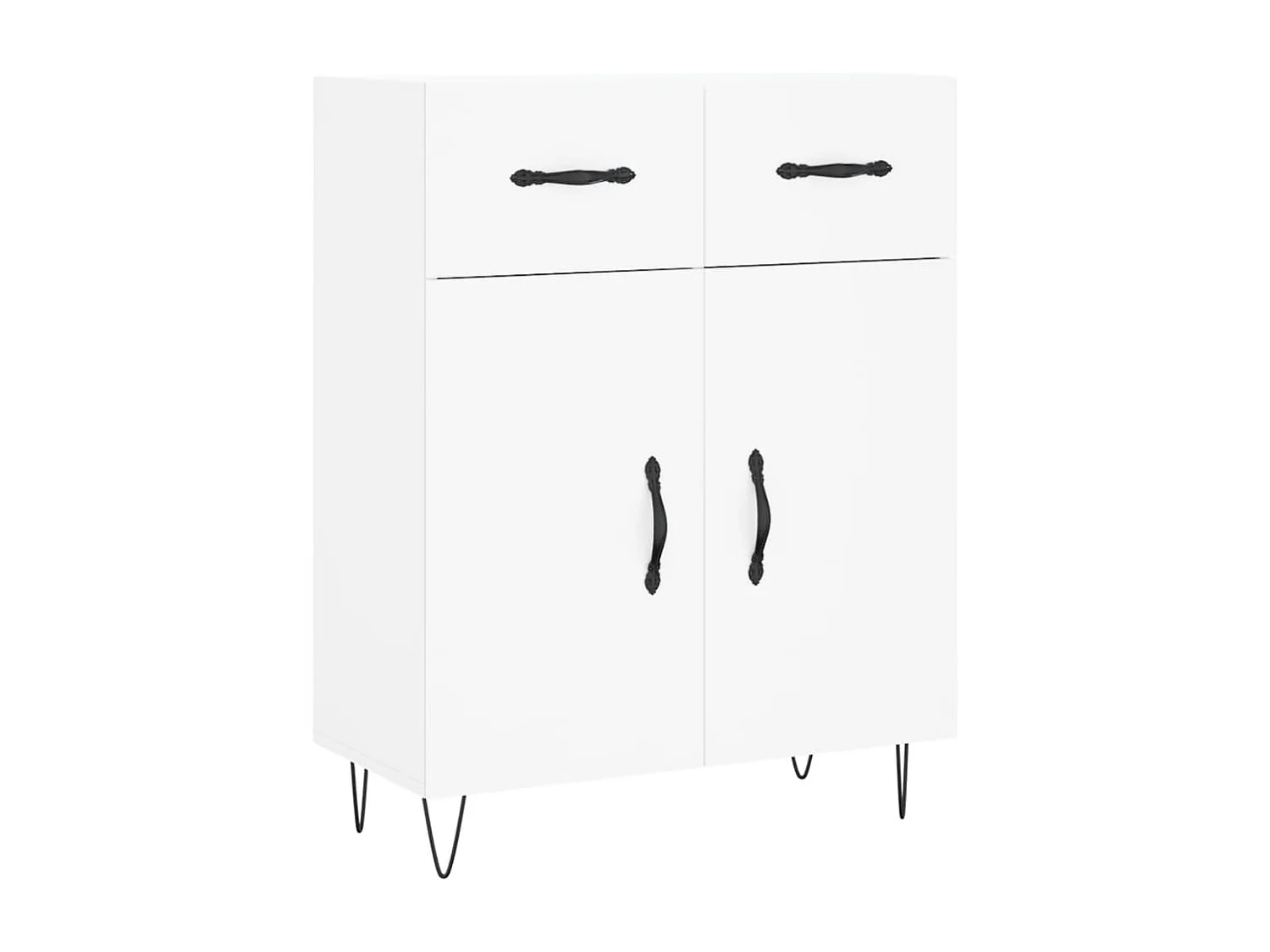 Aparador alto blanco 69,5x34x180 cm Madera contrachapada