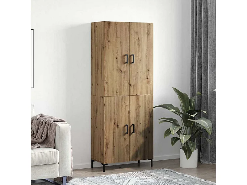 Haut Armoire chêne artisanal 69,5 x 34 x 180 cm