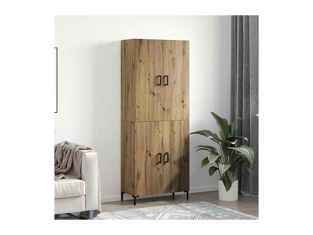 Haut Armoire chêne artisanal 69,5 x 34 x 180 cm