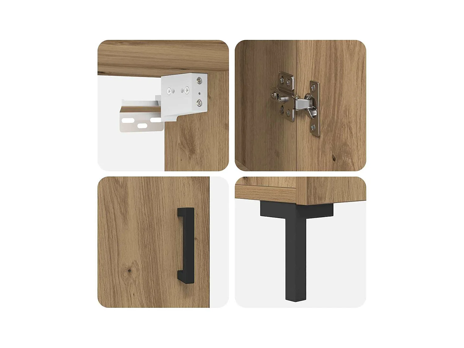 Mueble alto en roble trabajado a mano 69,5 x 34 x 180 cm