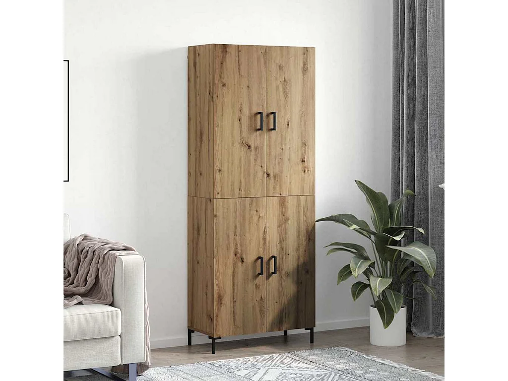 Haut Armoire chêne artisanal 69,5 x 34 x 180 cm