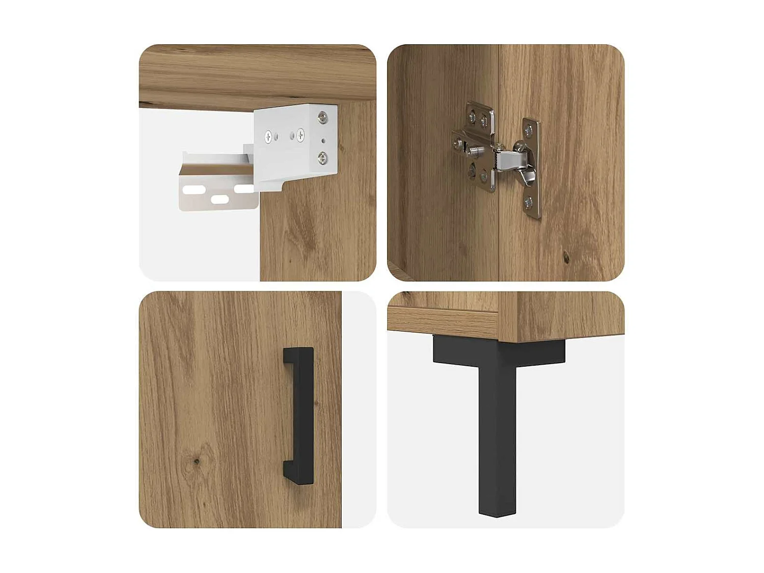 Haut Armoire chêne artisanal 69,5 x 34 x 180 cm