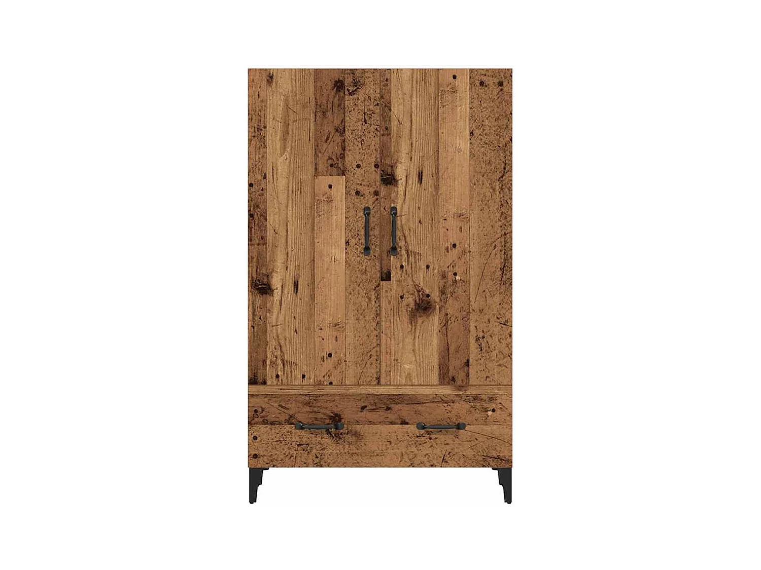 Hoge dressoir oud hout 70x31x115 cm bewerkt hout
