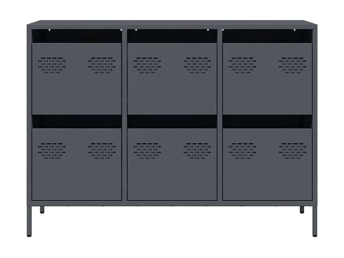 Buffet anthracite 101,5x39x73,5 cm acier laminé à froid