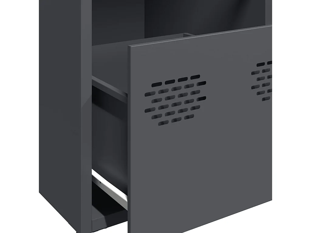 Buffet anthracite 101,5x39x73,5 cm acier laminé à froid