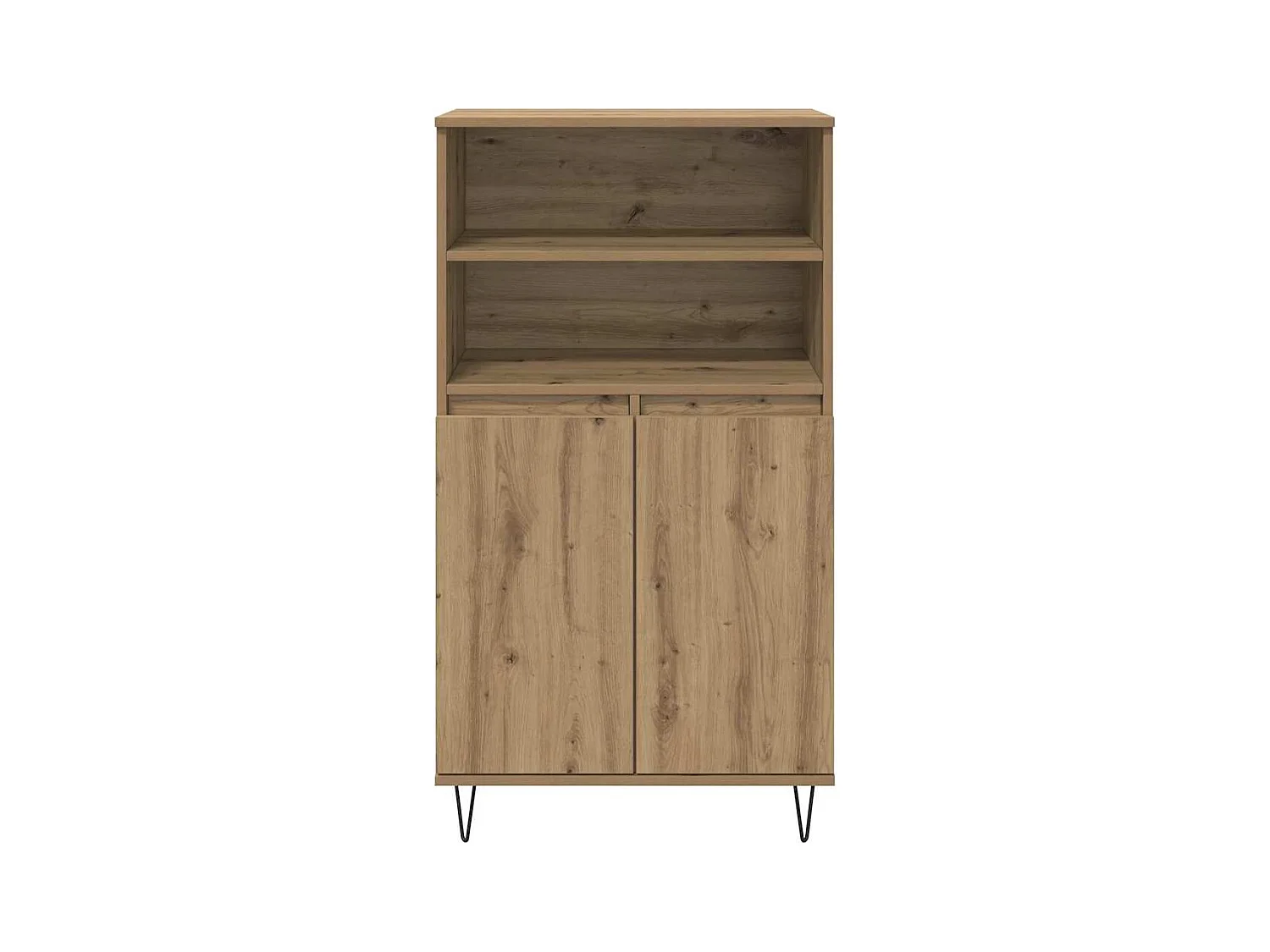 Hoge kast bruin 60 x 36 x 110 cm bewerkt hout