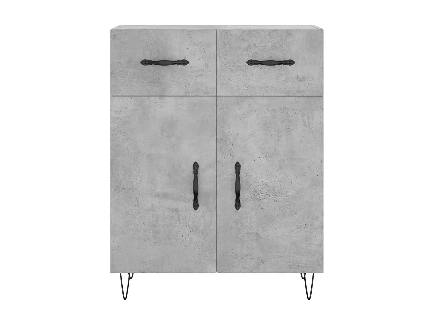 Credenza alta Grigio cemento 69,5x34x180 cm Legno ingegnerizzato