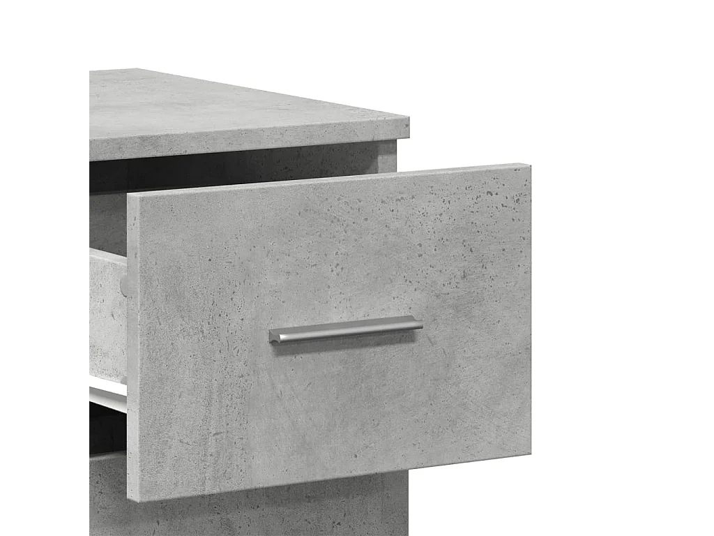 Buffet gris béton 59x39x80 cm bois d'ingénierie