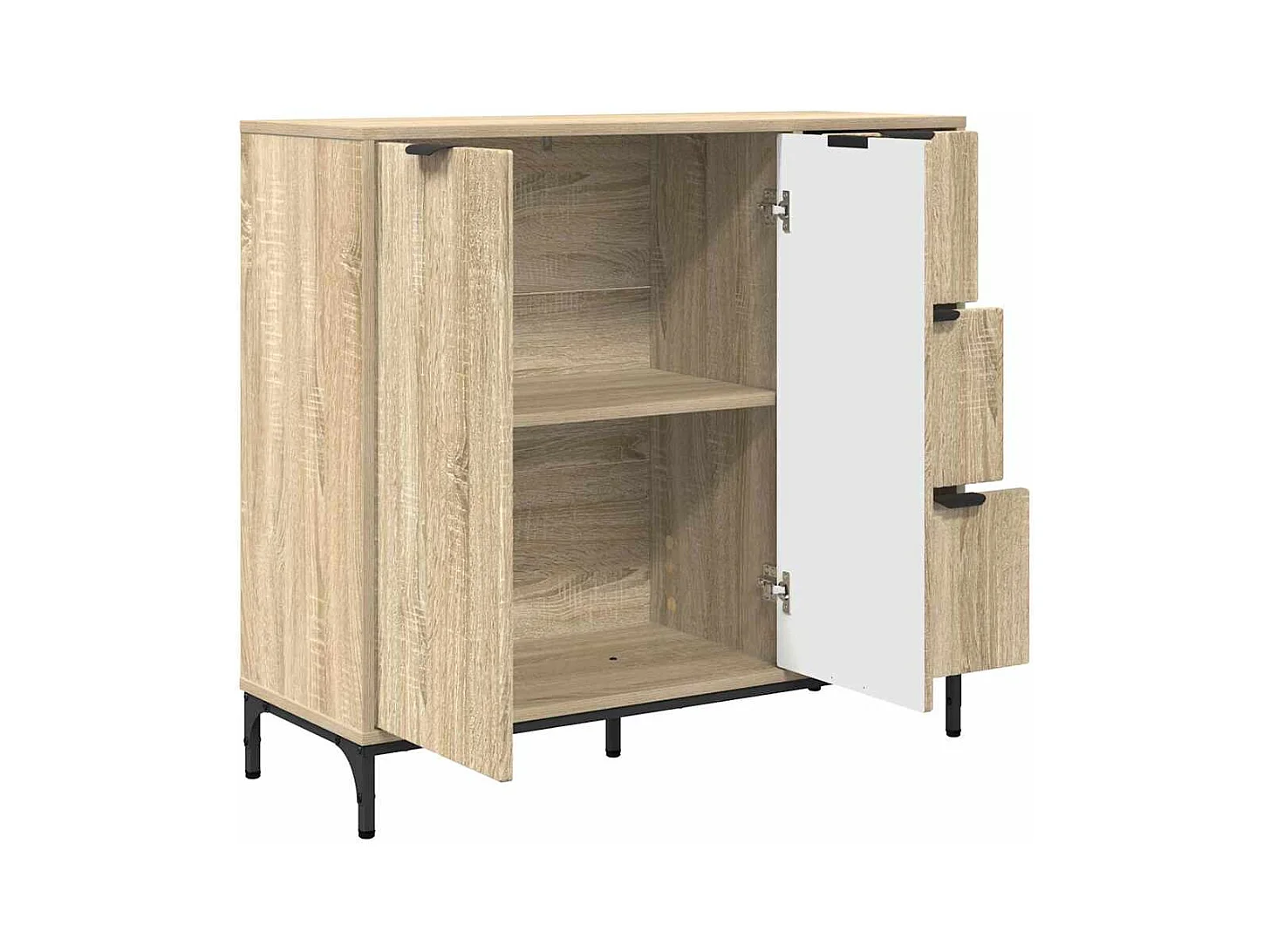 Buffet Chêne sonoma 89,5 x 33 x 82 cm Bois d'ingénierie
