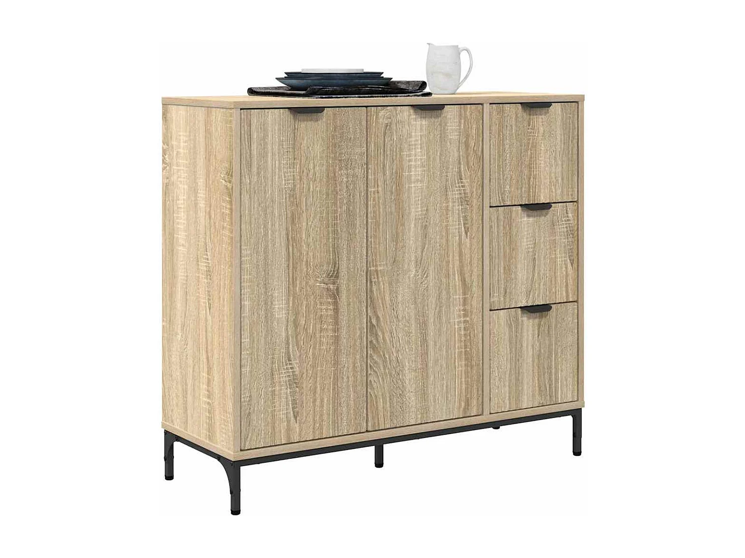 Sonoma Eiken Dressoir 89,5 x 33 x 82 cm Technisch Hout