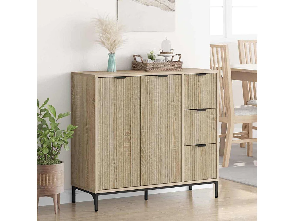 Sonoma Eiken Dressoir 89,5 x 33 x 82 cm Technisch Hout