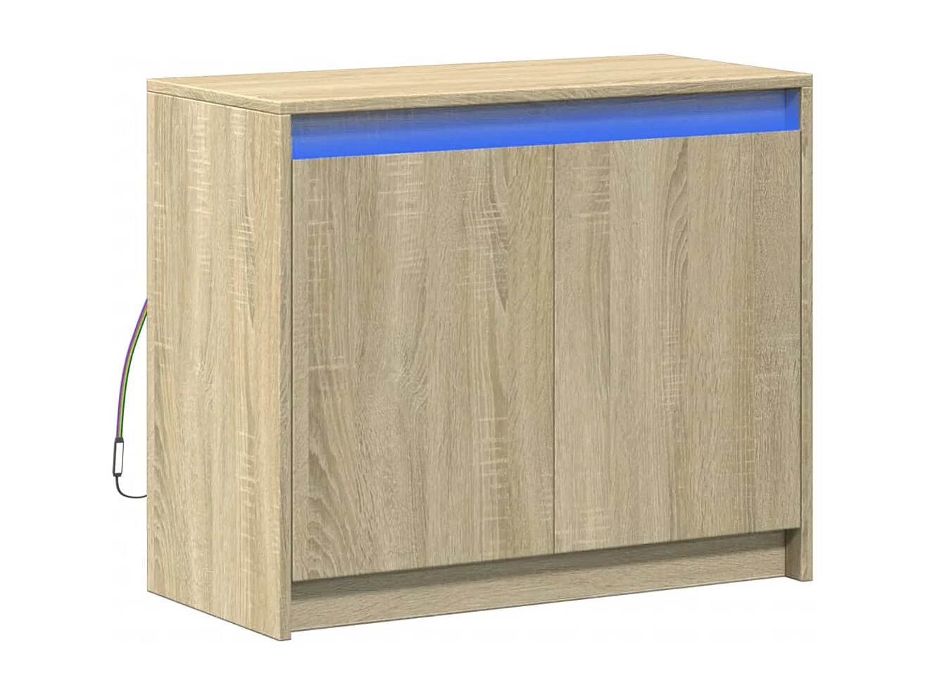 Sideboard mit LED Sonoma Eiche 72x34x61 cm Holzwerkstoff