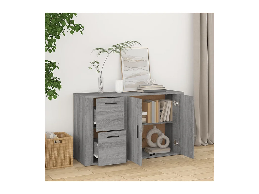 Buffet Sonoma gris 100x33x59,5 cm Bois d'ingénierie