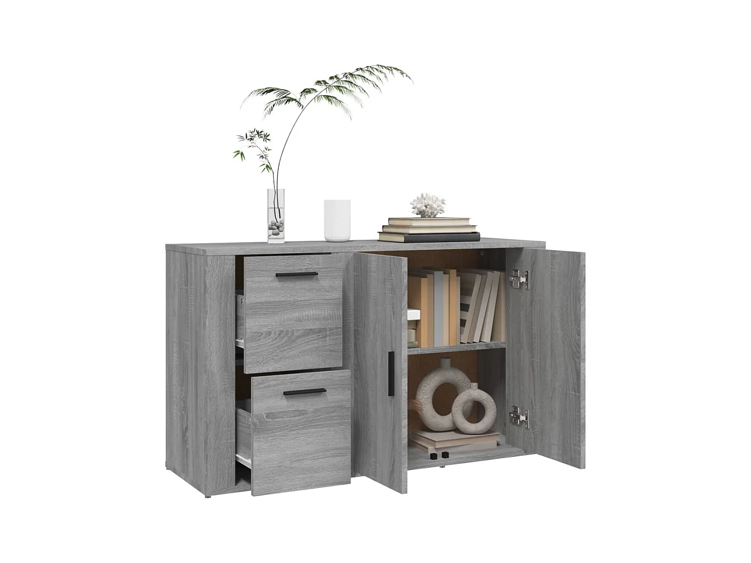 Buffet Sonoma gris 100x33x59,5 cm Bois d'ingénierie