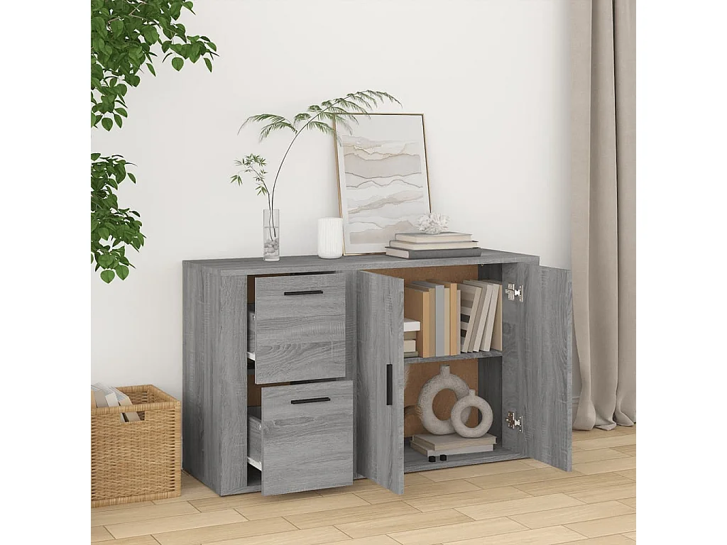 Buffet Sonoma gris 100x33x59,5 cm Bois d'ingénierie