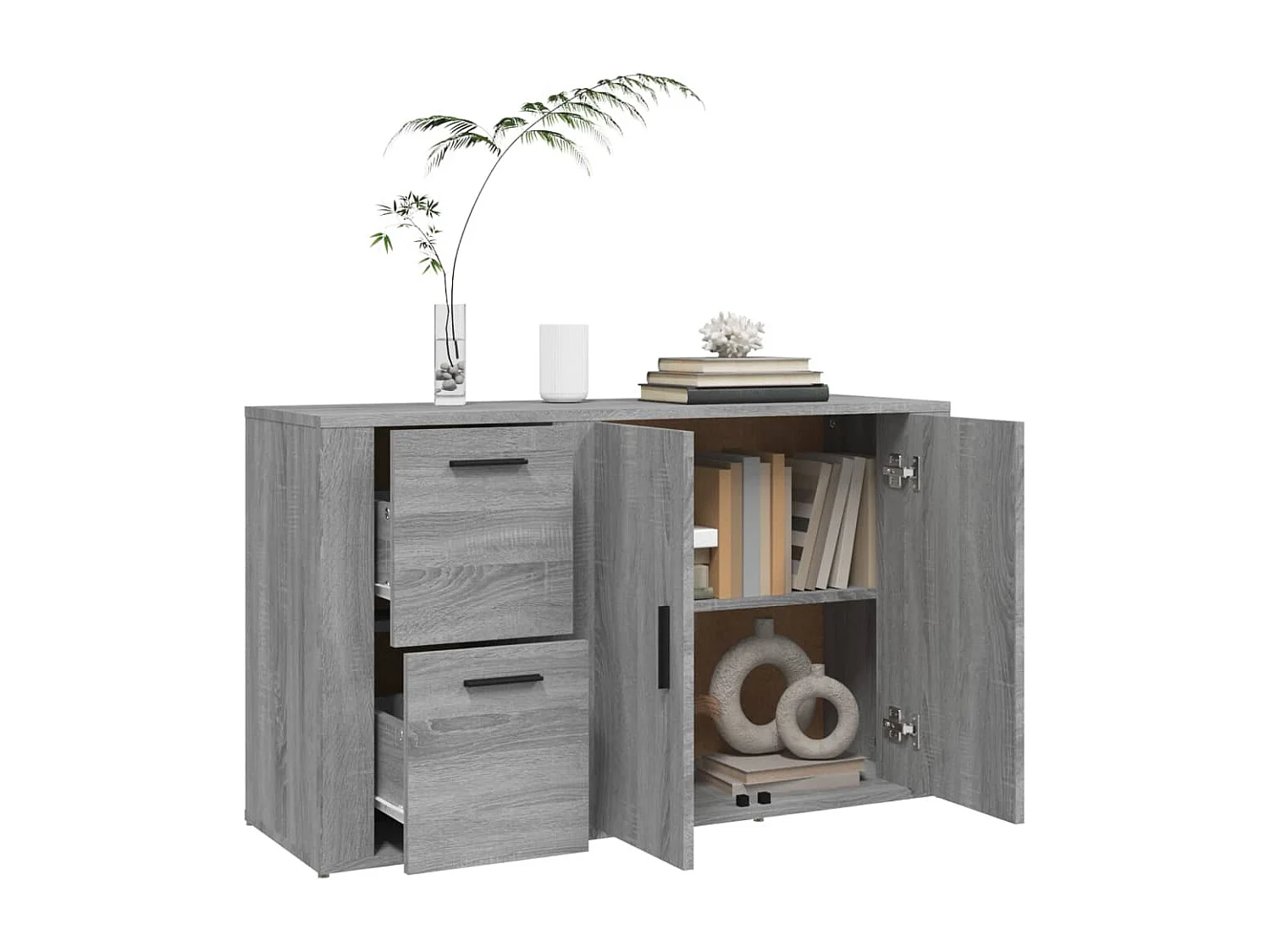 Buffet Sonoma gris 100x33x59,5 cm Bois d'ingénierie
