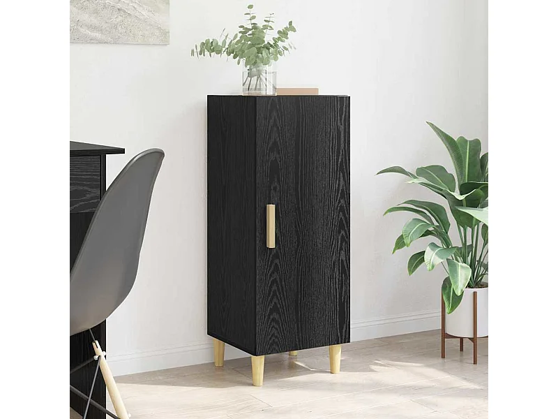 Credenza in rovere nero 34,5 x 34 x 90 cm in legno ingegnerizzato