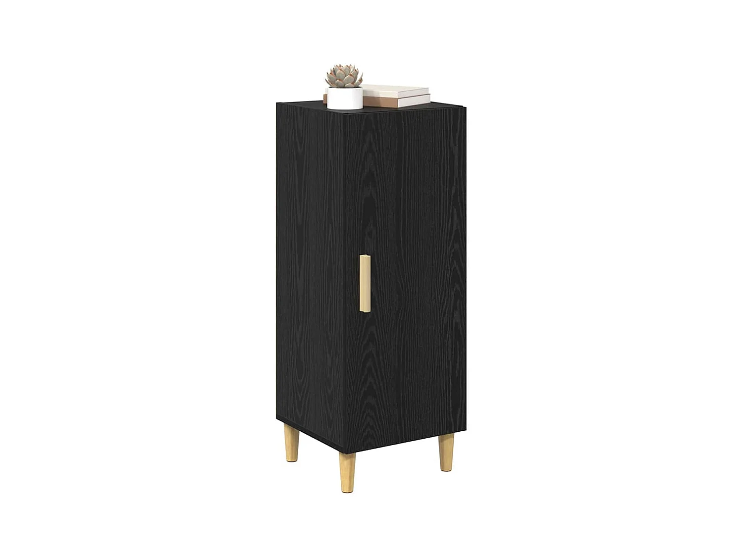 Credenza in rovere nero 34,5 x 34 x 90 cm in legno ingegnerizzato