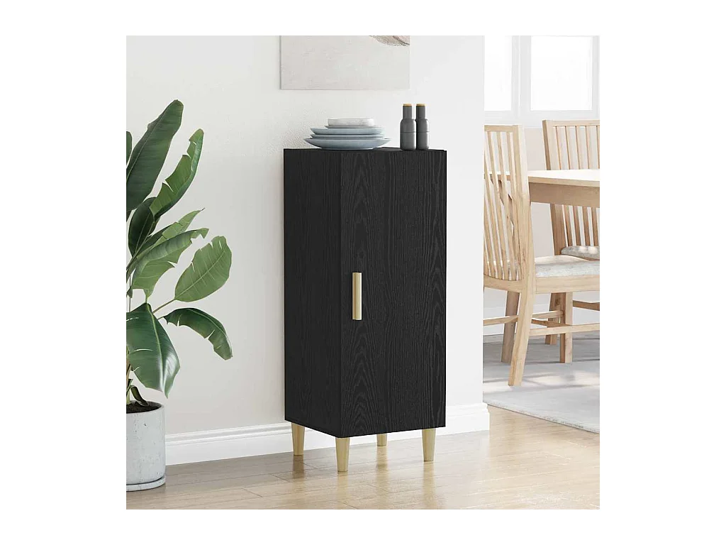 Credenza in rovere nero 34,5 x 34 x 90 cm in legno ingegnerizzato