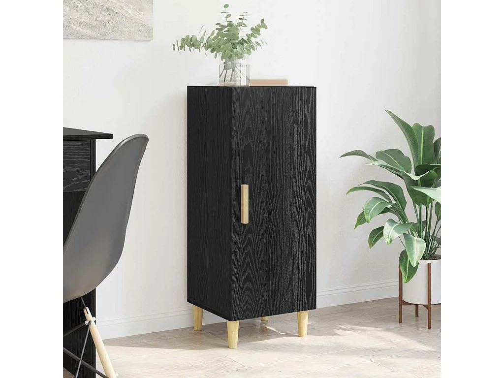 Buffet Chêne noir 34,5 x 34 x 90 cm Bois d'ingénierie