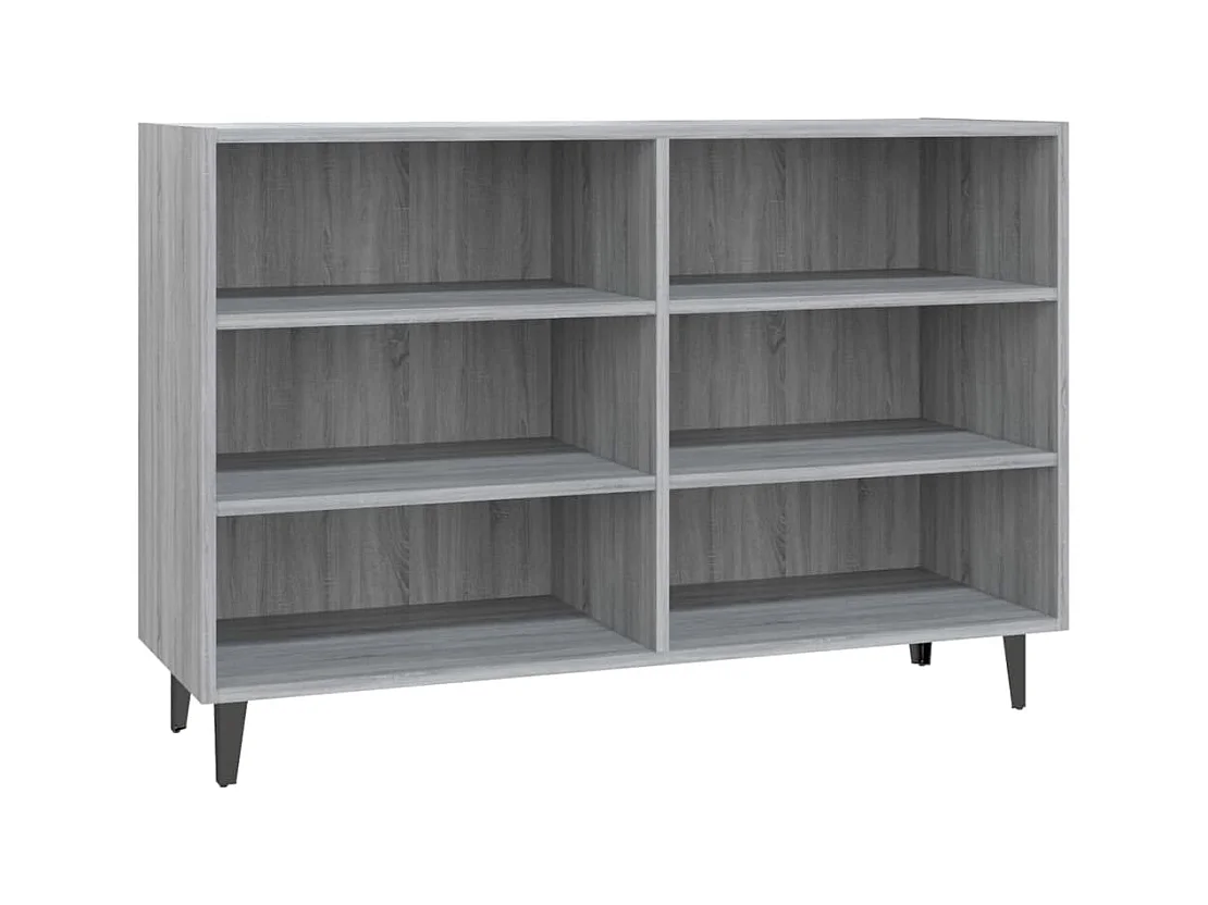 Sonoma graues Sideboard 103,5 x 35 x 70 cm Holzwerkstoff
