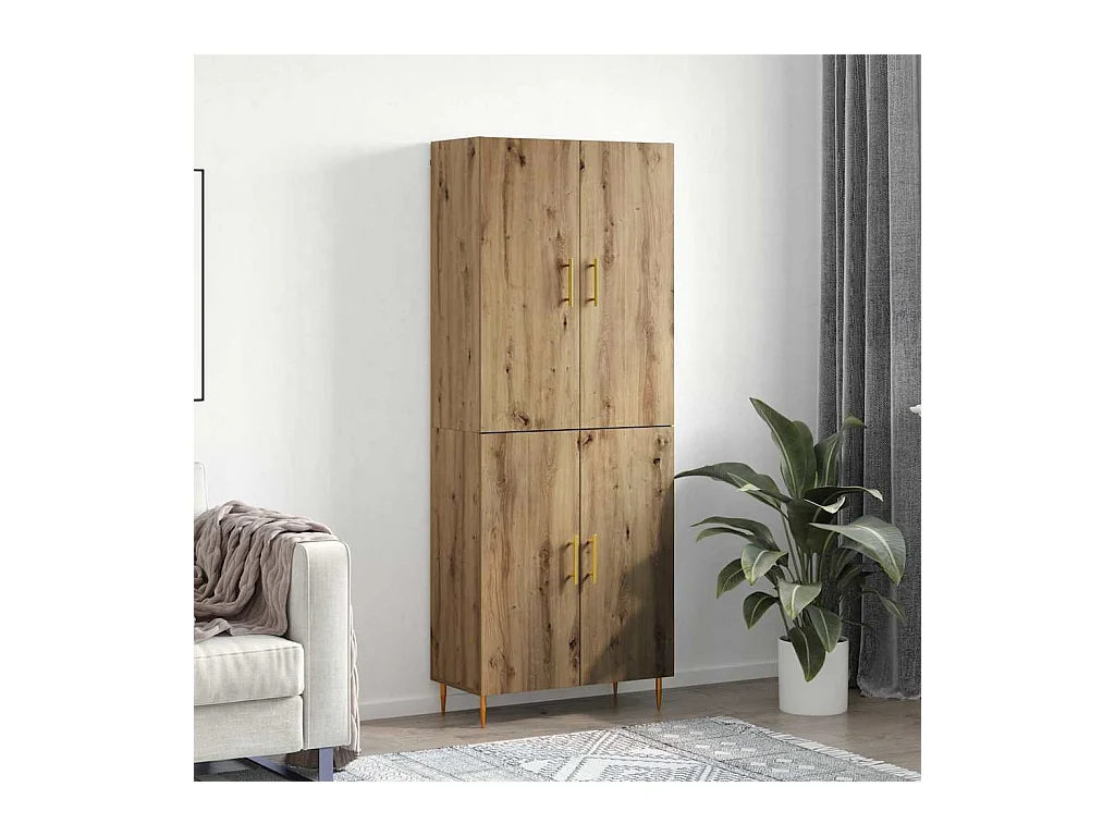 Haut Armoire chêne artisanal 69,5 x 34 x 180 cm