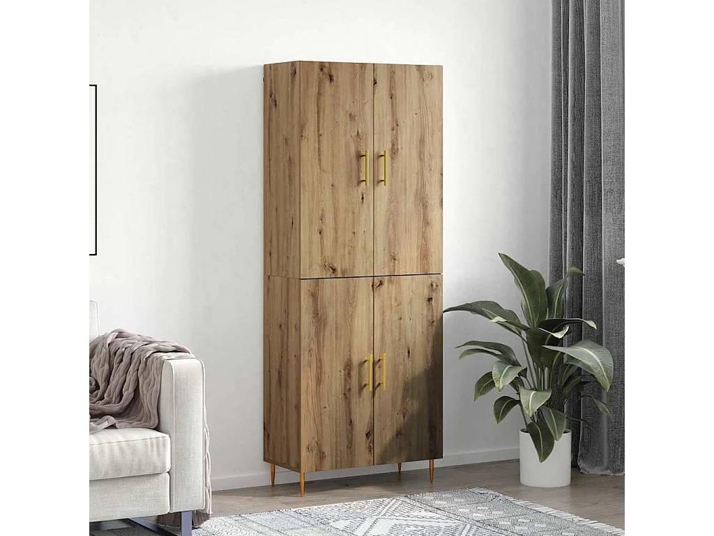 Haut Armoire chêne artisanal 69,5 x 34 x 180 cm
