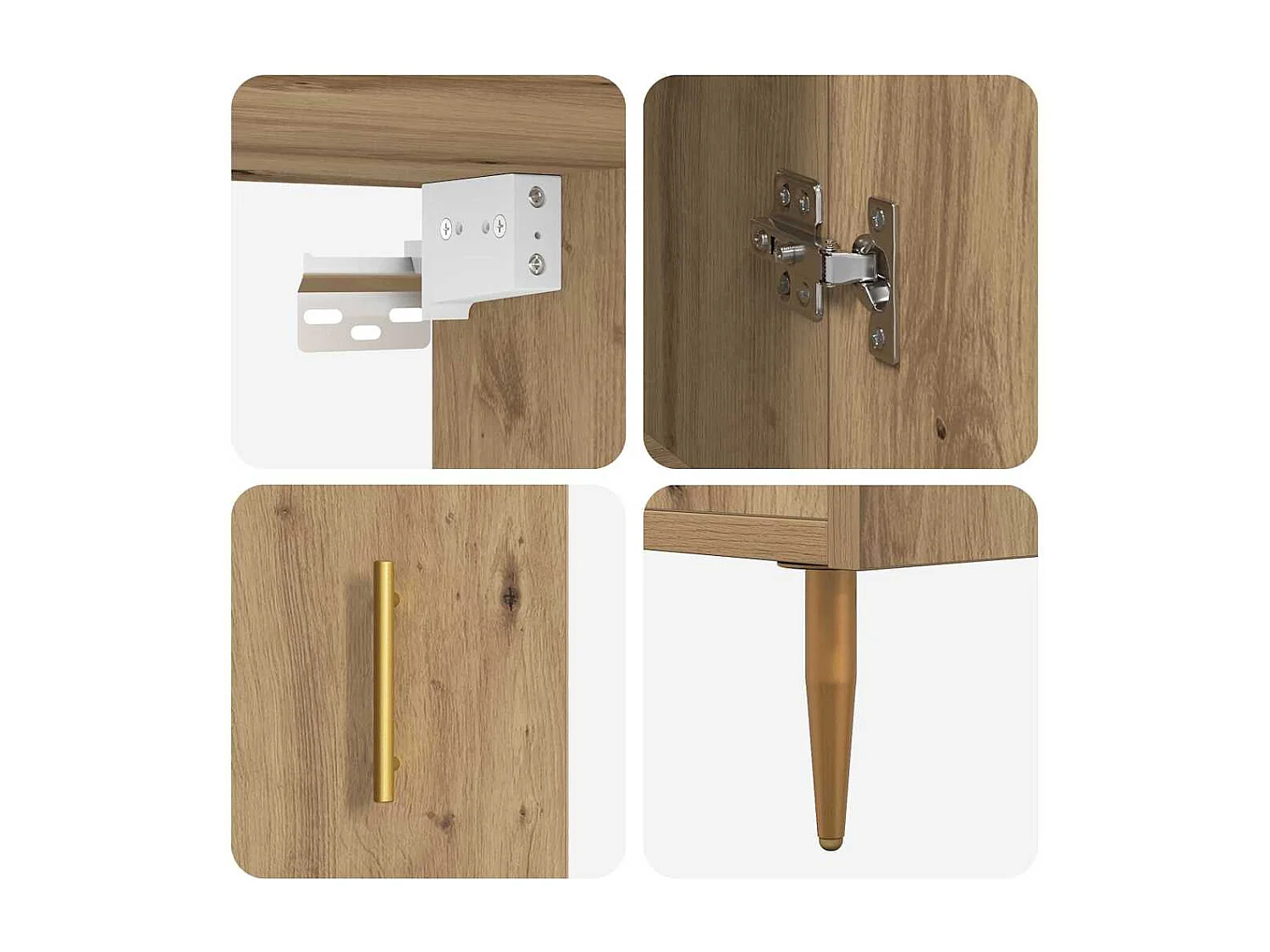 Haut Armoire chêne artisanal 69,5 x 34 x 180 cm