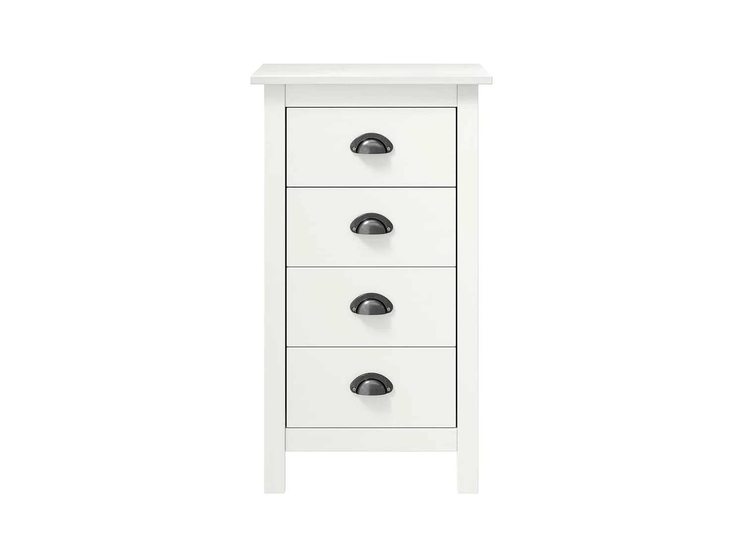 Buffet Hill Blanc 46x35x80 cm Bois de pin solide