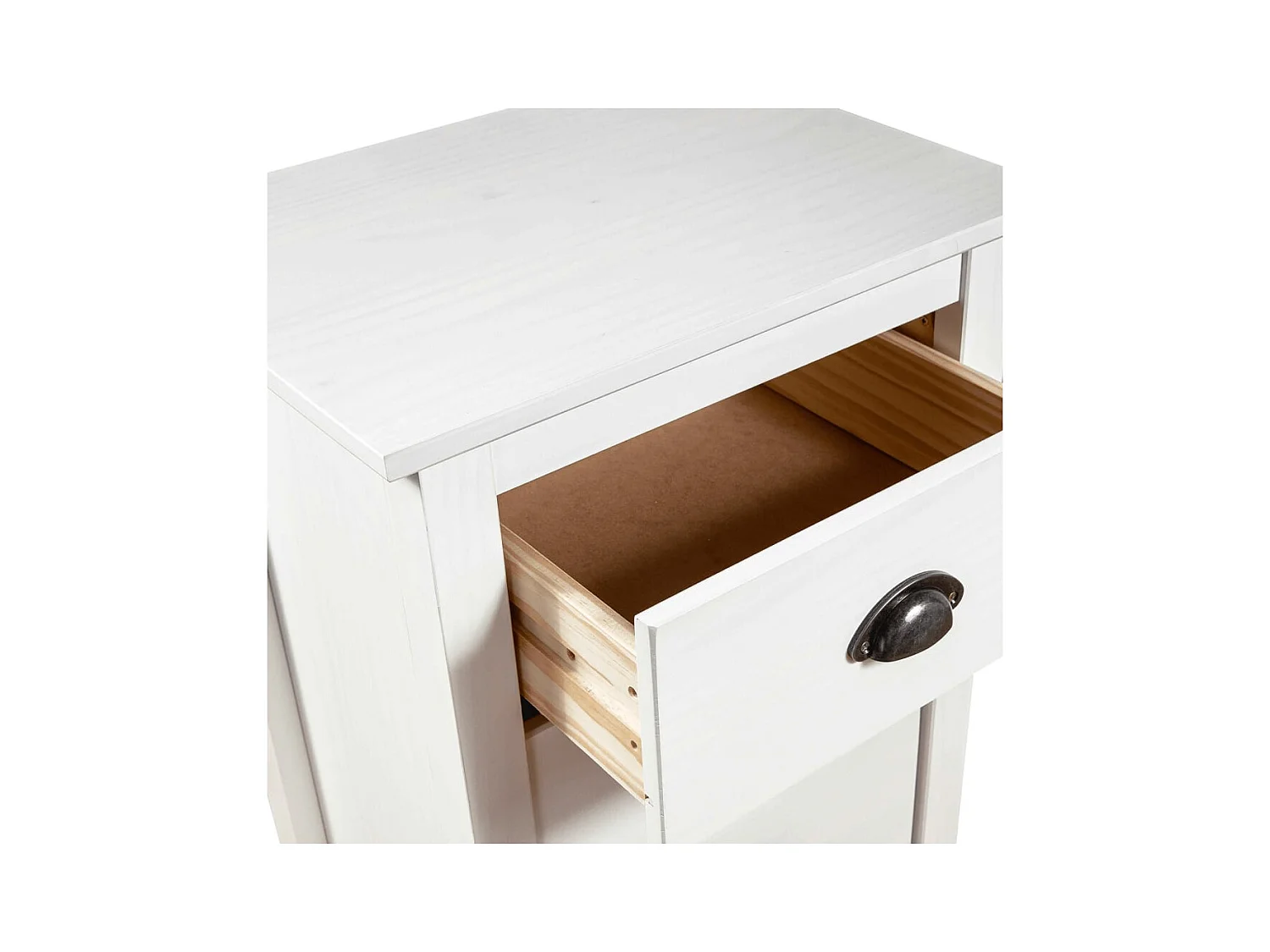 Buffet Hill Blanc 46x35x80 cm Bois de pin solide