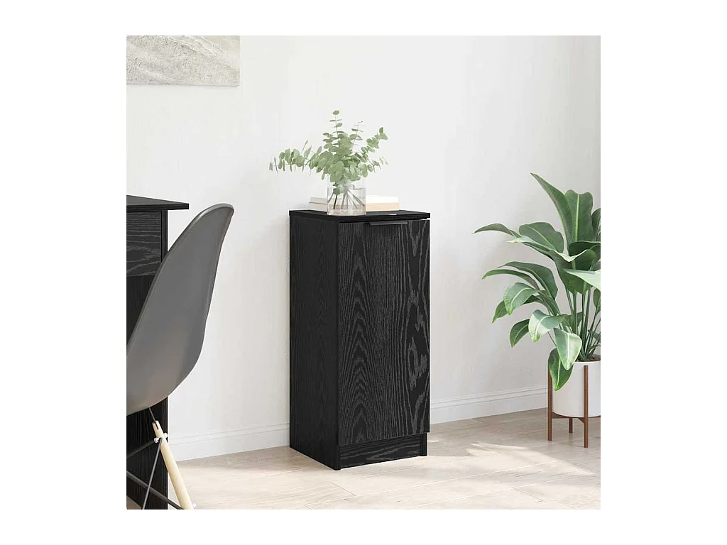 Buffet Chêne noir 30 x 30 x 70 cm Bois d'ingénierie