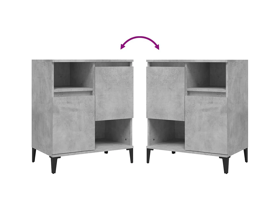 Credenza grigio cemento 60x35x70 cm in legno ingegnerizzato