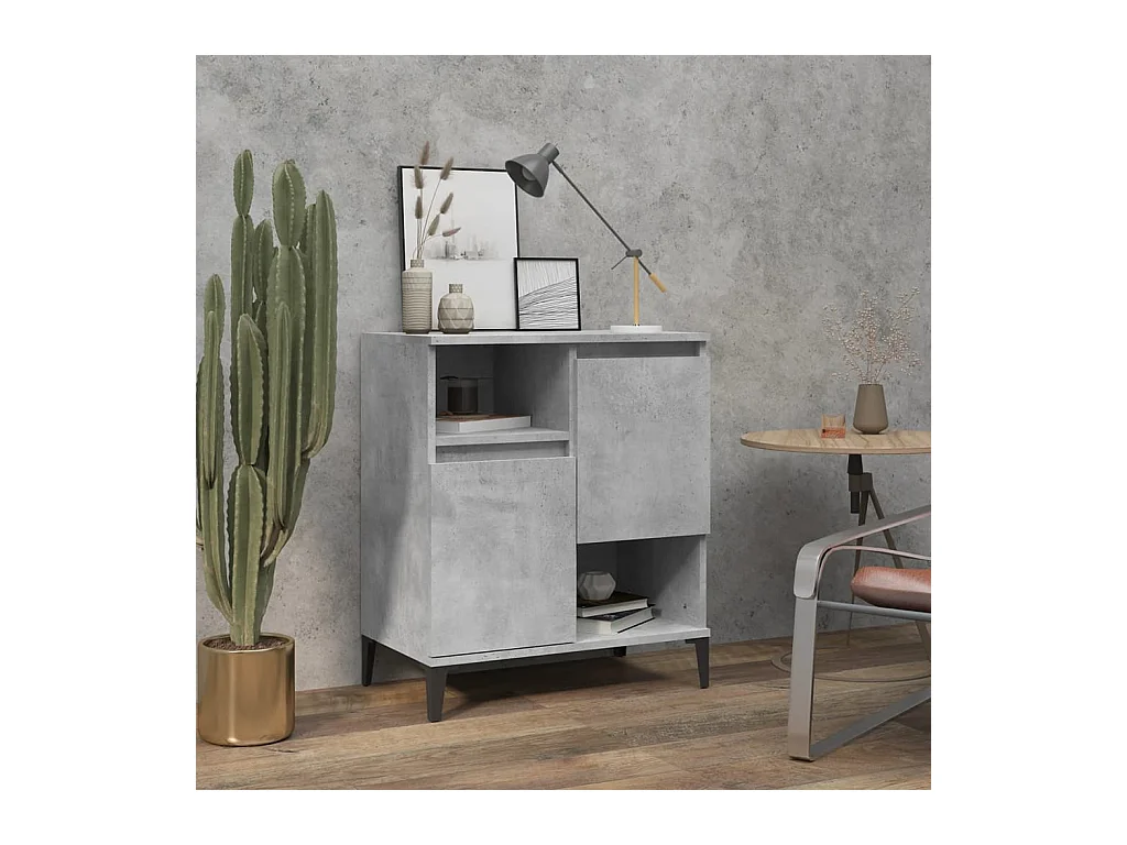 Buffet Gris béton 60x35x70 cm Bois d'ingénierie