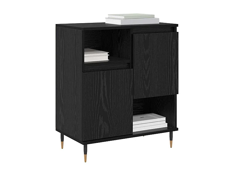 Credenze 2 pezzi Rovere nero 120 x 35 x 70 cm Legno ingegnerizzato