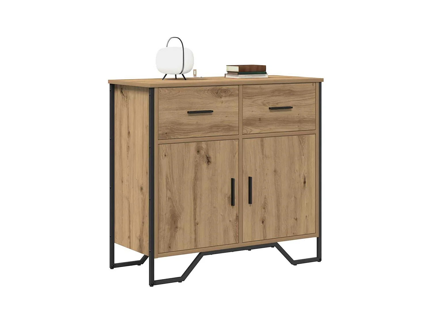 Credenza in rovere realizzata a mano 79,5 x 35,5 x 74,5 cm Legno ingegnerizzato