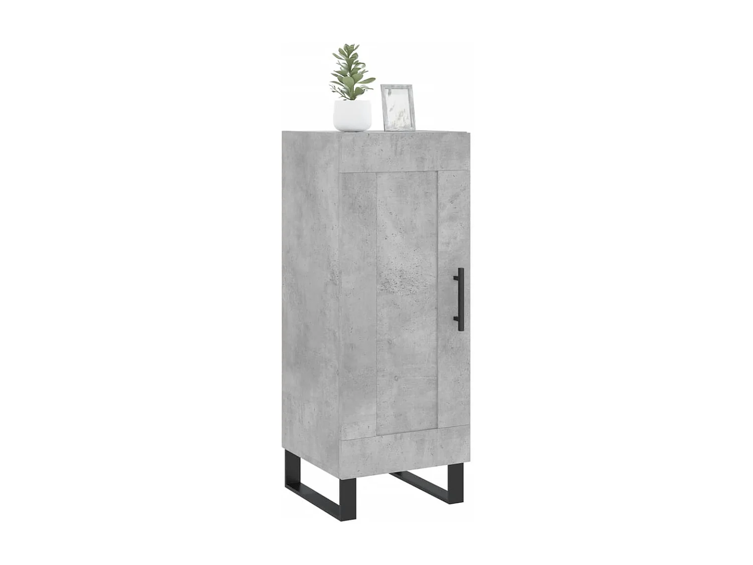 Buffet Gris béton 34,5x34x90 cm Bois d'ingénierie