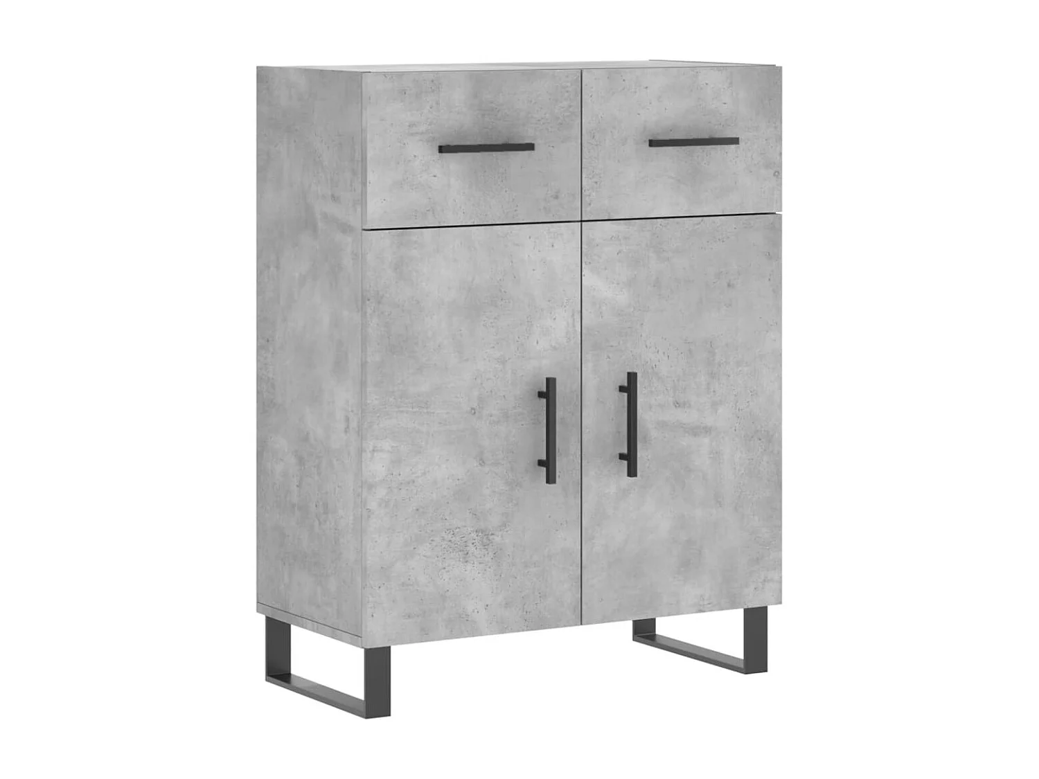 Buffet haut Gris béton 69,5x34x180 cm Bois d'ingénierie