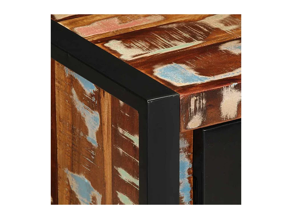 Buffet multicolore 55x35x70 cm bois massif récupération